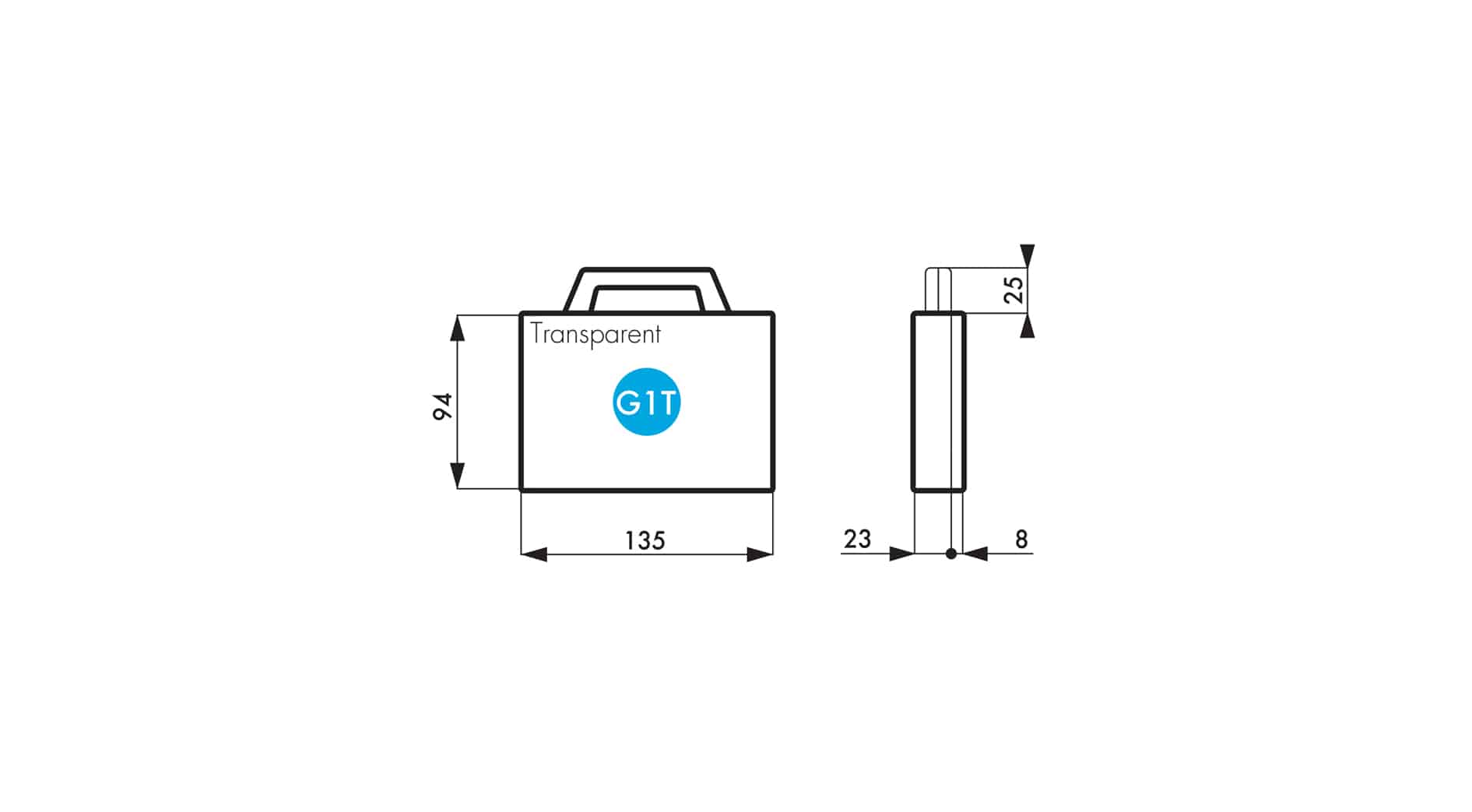 Valisette transparente T2T - Design et rangement - Eplasticase