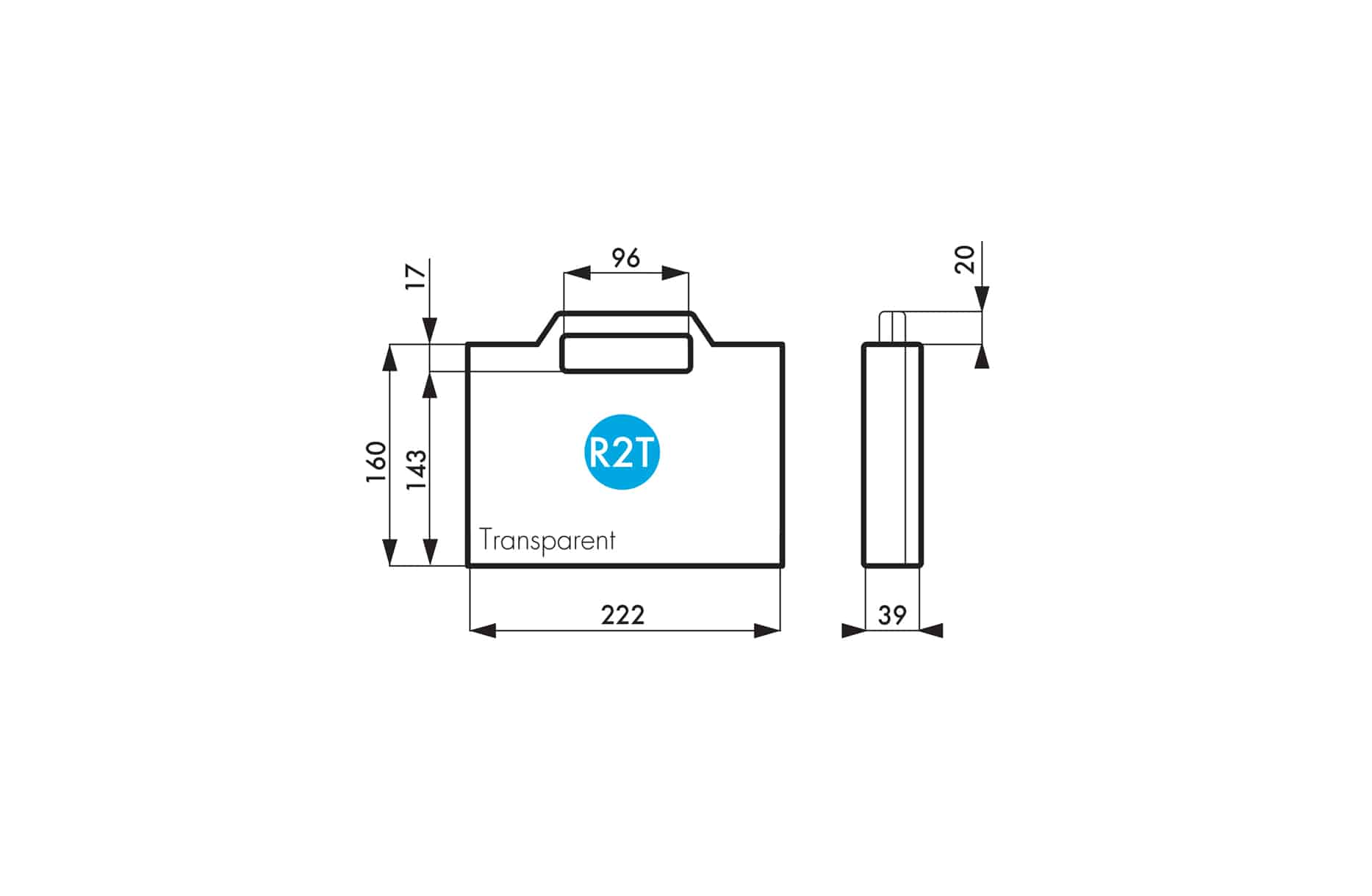 Valisette transparente T2T - Design et rangement - Eplasticase