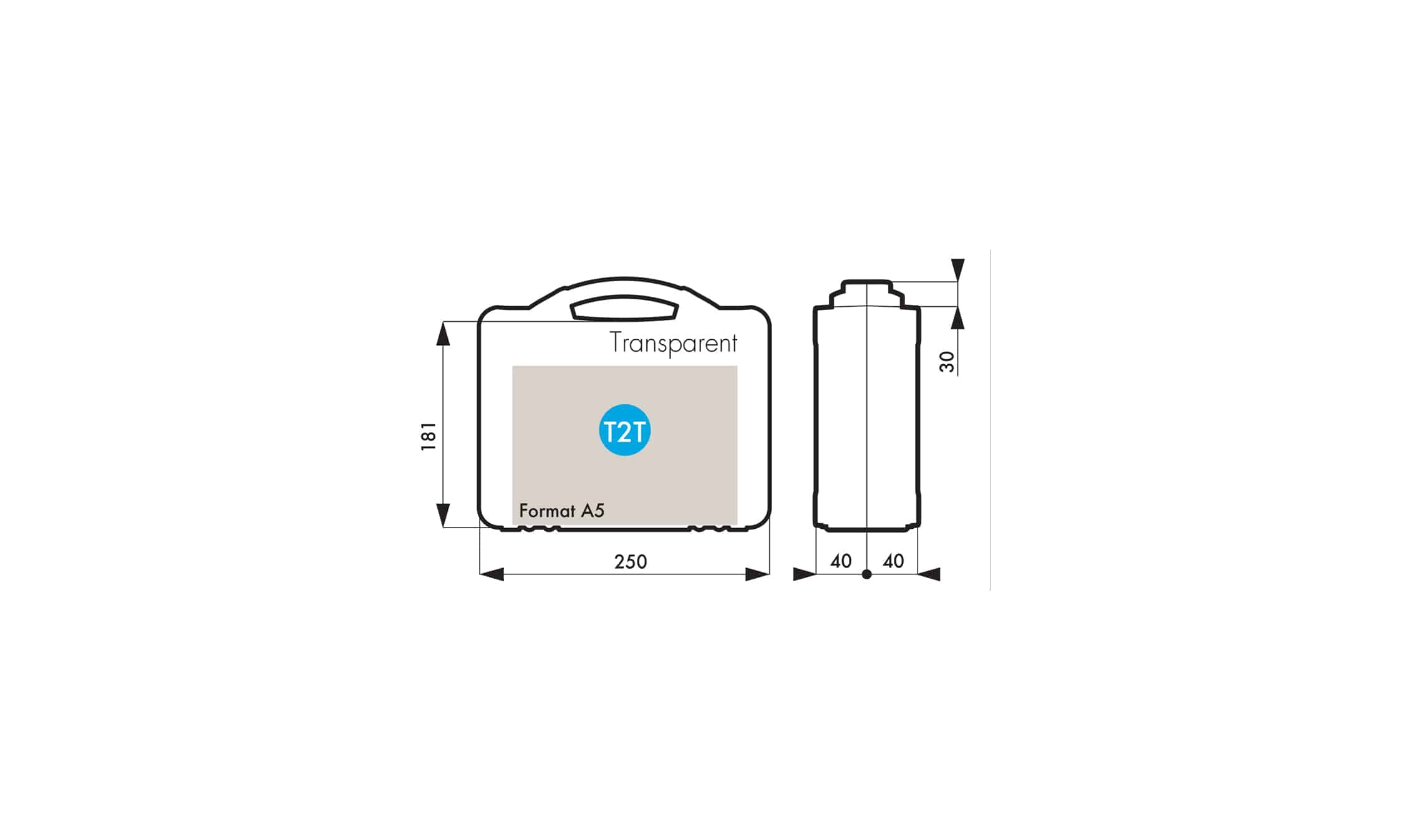 Valisette transparente T2T - Design et rangement - Eplasticase