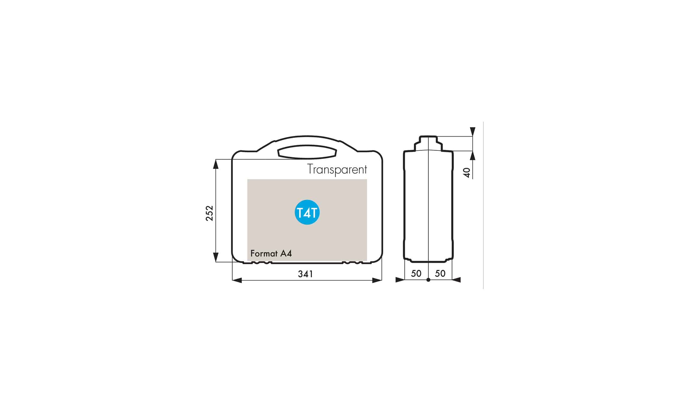 Valisette transparente T2T - Design et rangement - Eplasticase