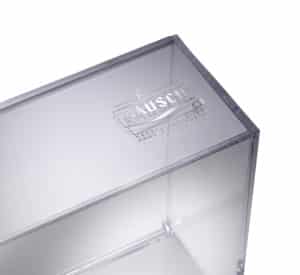 Boite transparente pour produits de beauté